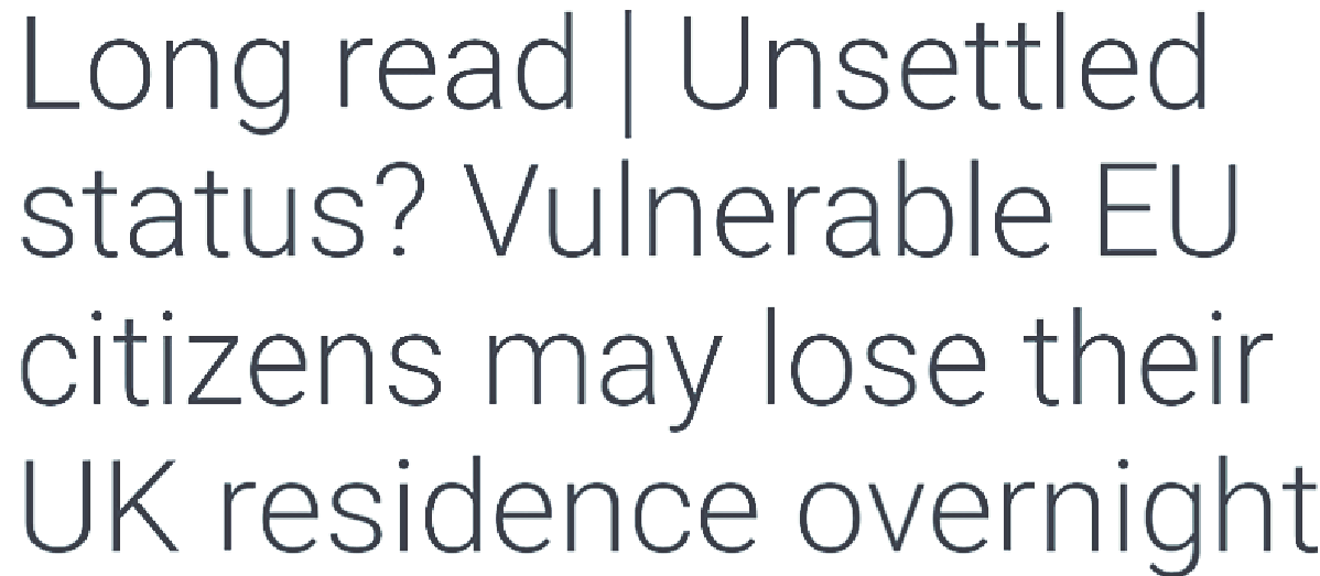 Unsettled Status Blog 