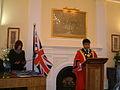 A British citizenship ceremony. Source: wikimedia commons. 'When someone uses the welfare state, the State gains a citizen.'